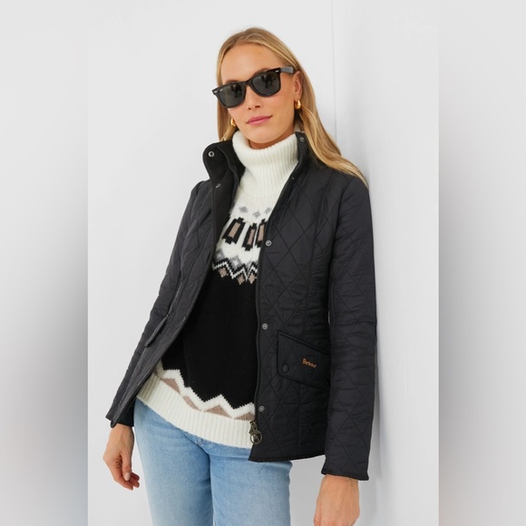 NWTs Barbour Women’s Cavalry Polarquilt Quilted Jacket. Black. 4 US (8 UK) - Picture 11 of 14